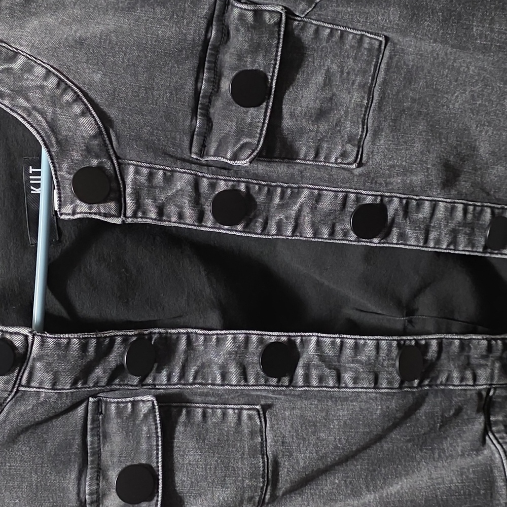 KUT BRAND- Size Small Women Black Denim Jacket - Picture 11 of 15